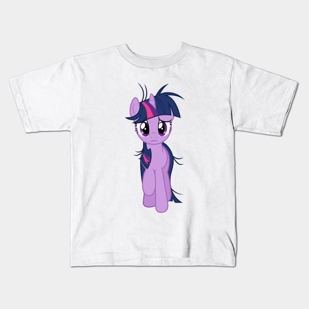 Messy mane Twilight Sparkle trotting 1 Kids T-Shirt by CloudyGlow